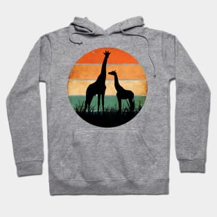 Vintage Giraffe Print for Giraffe Lover Hoodie